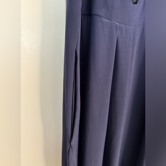 Roz & ALI Dressy Navy Blue Jumpsuit w/ Pleated Bodice SIZE: 16 - Picture 7 of 11